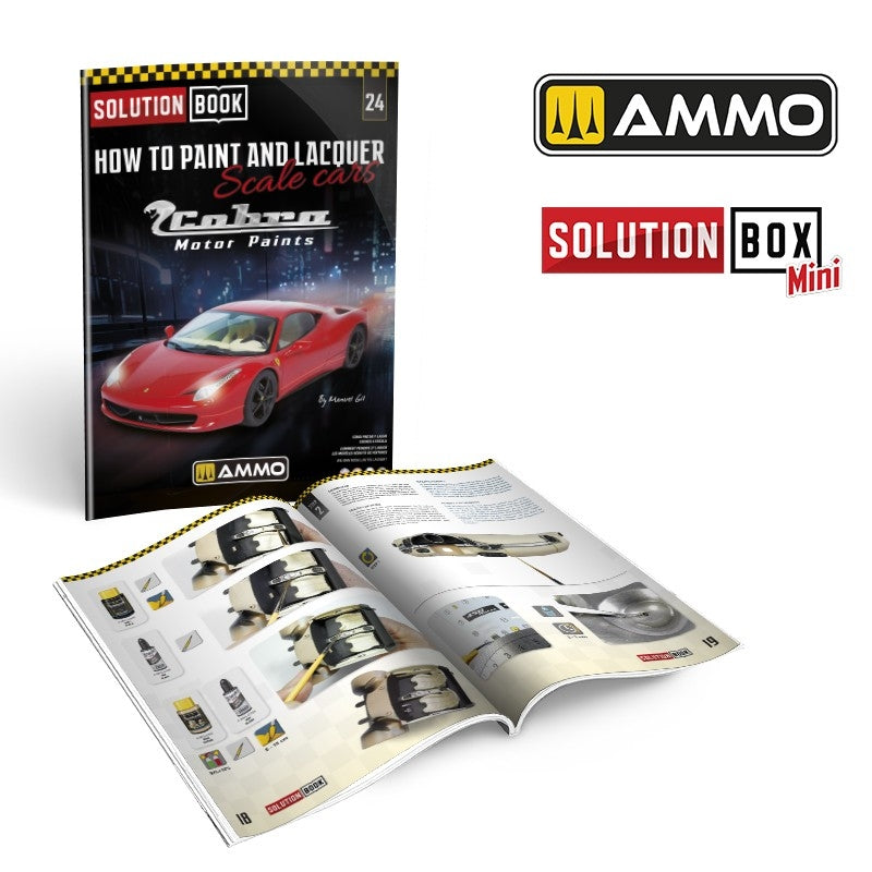 AMMO of Mig Jimenez 6604 SOLUTION BOOK 24 – How to Paint and Lacquer scale cars (Multilingual Book) – Bild 2