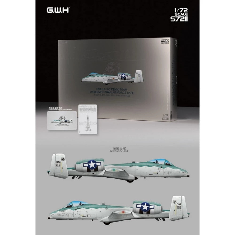 Great Wall Hobby S7211 USAF A-10C Demo Team DAVIS-MONTHAN Air Force Base 2020 Limited Edition 1/72