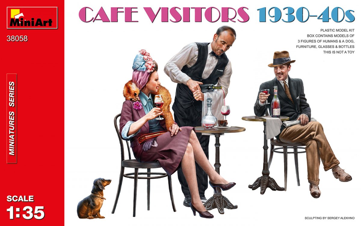MiniArt 38058 VISITEURS DE CAFÉ ANNÉES 30-40 1/35