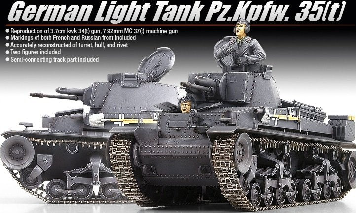 Academy 13280 German Light Tank Pz.Kpfw. 35(t) 1/35 – immagine 2
