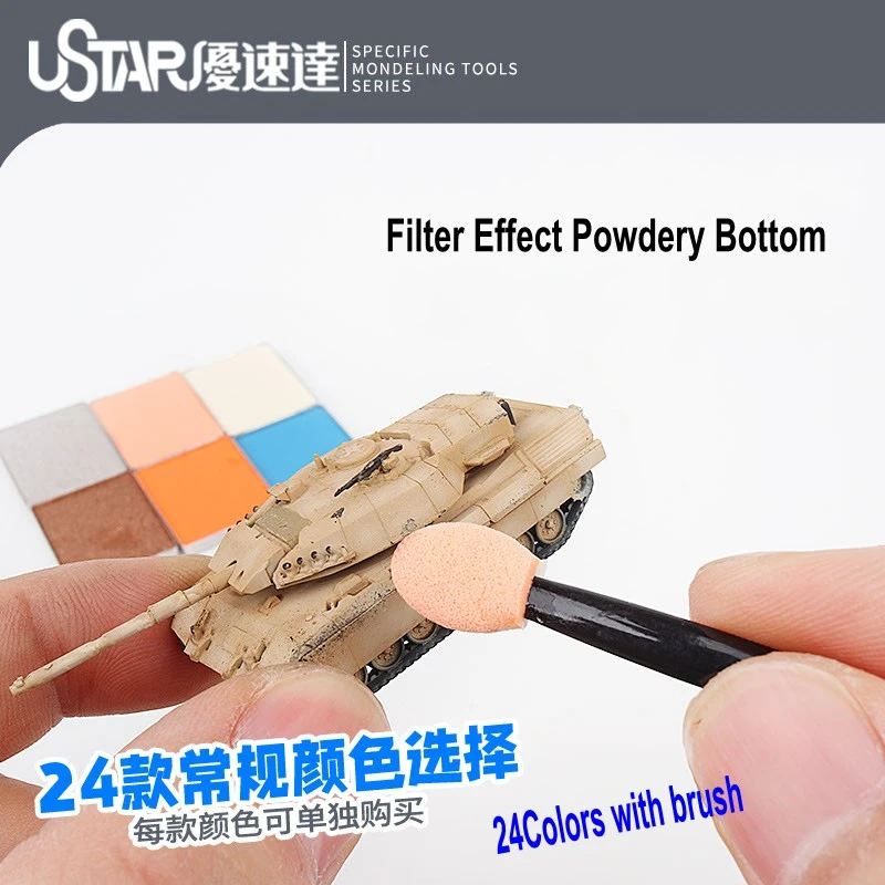 U-Star UA-91684 Aging Enamel Powder Zinc Alloy Silver – imagen 2
