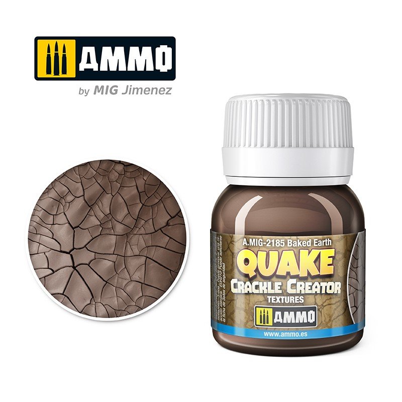 AMMO de Mig Jimenez 2185 QUAKE CRACKLE CREATOR TEXTURES Terre cuite 40ml