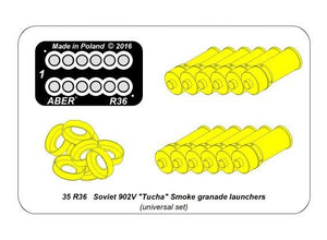 Aber R-36 Miotacze granatów dymnych 902V &amp;quot;Tucha&amp;quot; / Smoke Discharges for Russian Tanks 1/35 – Bild 13