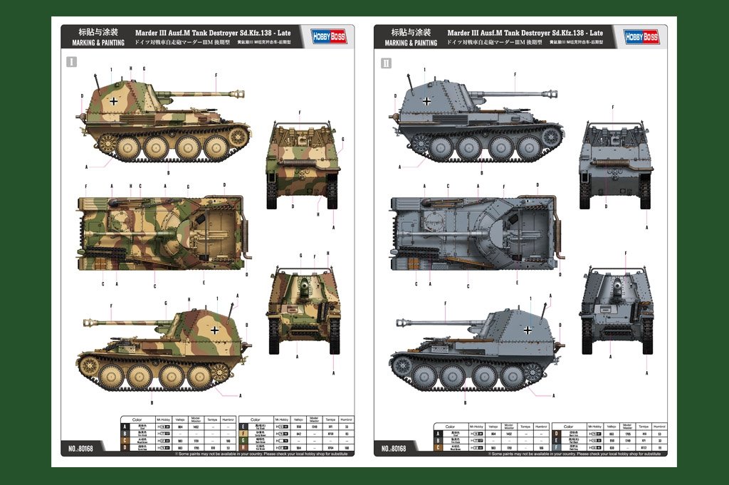 Hobby Boss 80168 Marder III Ausf.M Tank Destroyer Sd.Kfz.138 Late 1/35 – zdjęcie 2