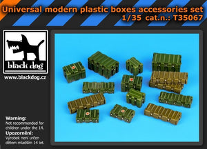 Black Dog T35067 Universal modern plastic boxes accessories set 1/35