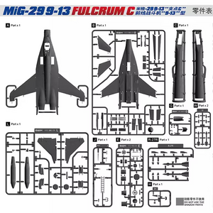 Great Wall Hobby L7213 MiG-29 &amp;quot;9-13&amp;quot; Fulcrum C 1/72 – immagine 2