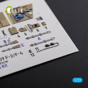 KELIK K72122 BF109-F2/F4 reconnaissance interior 3D decals for Fine Molds kit 1/72 – immagine 6