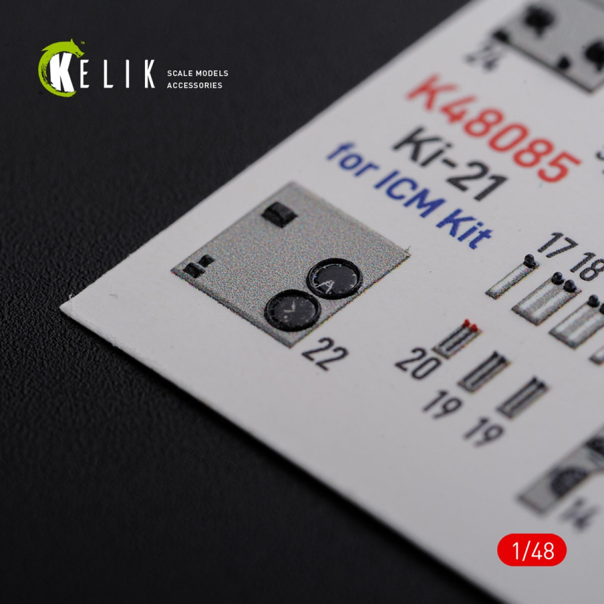 KELIK K48085 KI-21 interior 3D decals for ICM kit 1/48 – image 9