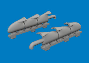 Eduard SIN67238 Supermarine Spitfire Mk.Vb - Big Sin Set with Fishtail Exhausts for EDUARD 1/72 – Bild 2