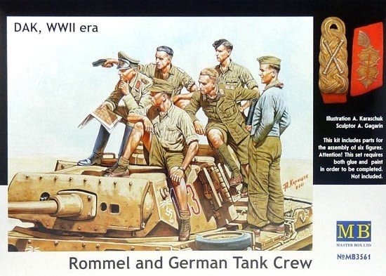 Master Box 3561 Rommel et l'équipage d'un char allemand (DAK, 1941-1943) 1/35