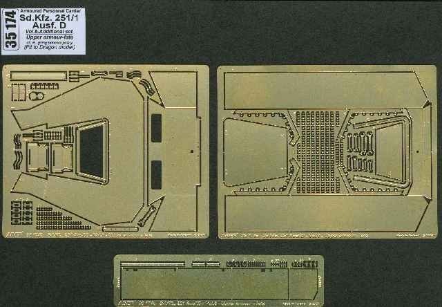 Aber 35174 Sd.Kfz. 251/1 Ausf.D. cz.8 gorny pancerz pozny (DRA) 1/35