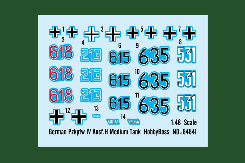 Hobby Boss 84841 German Pzkpfw IV Ausf.H Medium Tank 1/48 – immagine 3