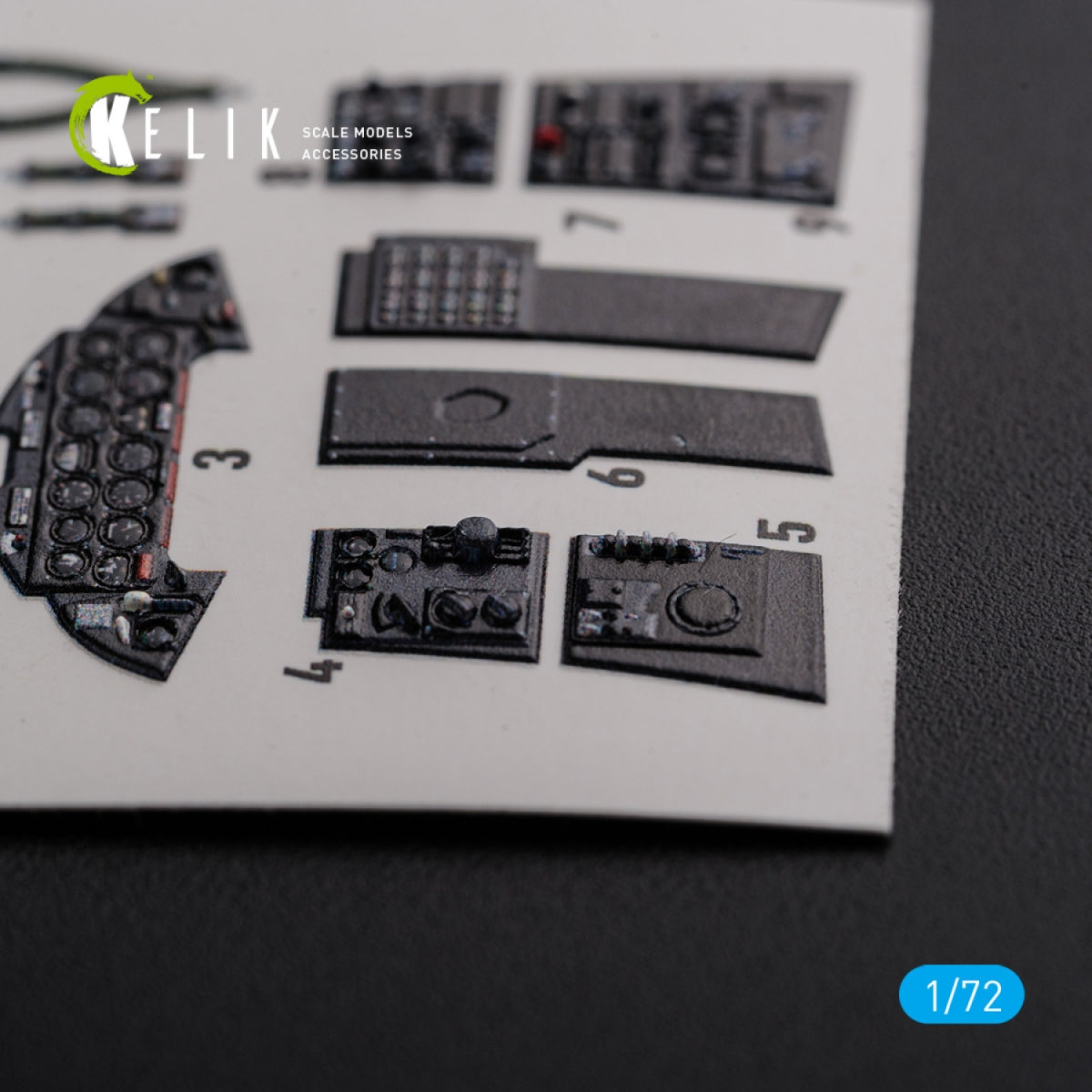 KELIK K72113 F9F-2 Panther interior 3D decals for HobbyBoss kit 1/72 – zdjęcie 5