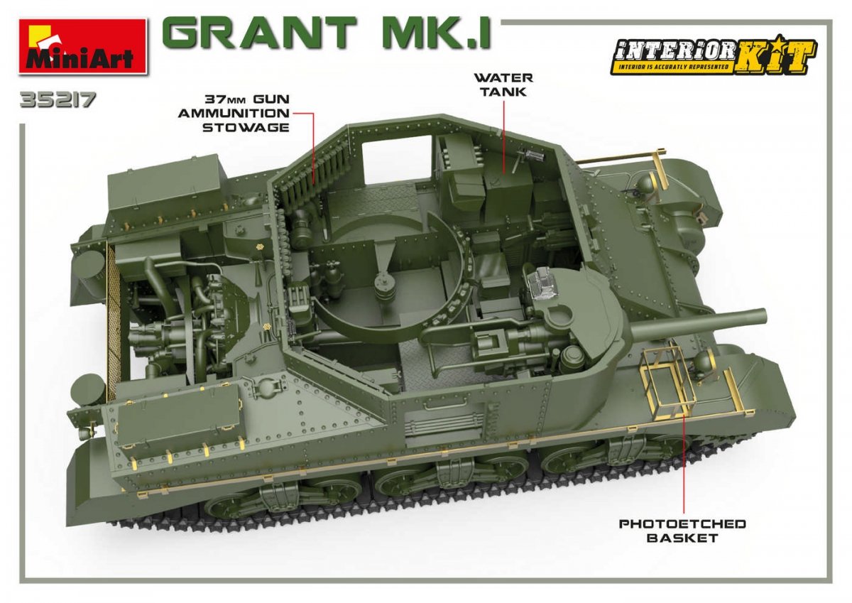 MiniArt 35217 Grant Mk.I w/interior 1/35 – imagen 14