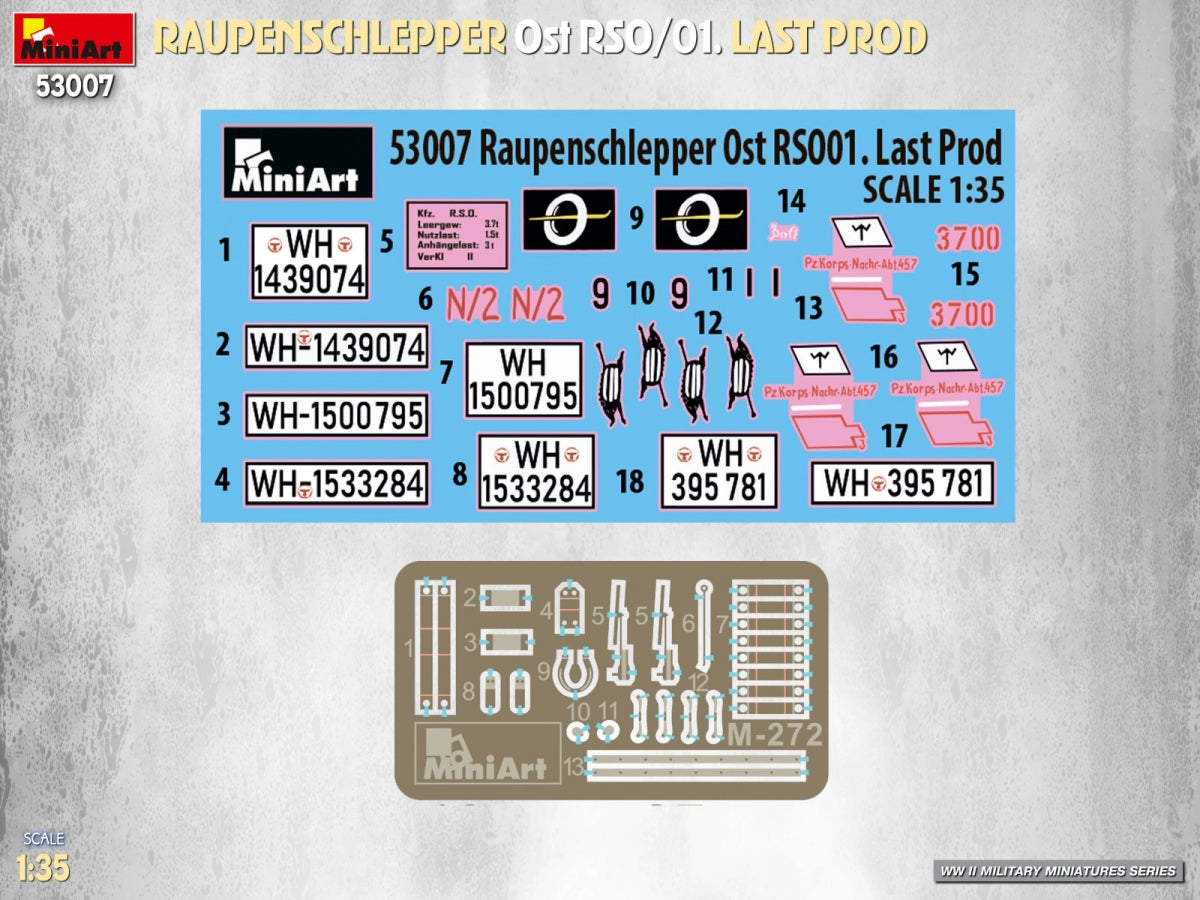 MiniArt 53007 RAUPENSCHLEPPER Ost RSO/01. LAST PROD 1/35