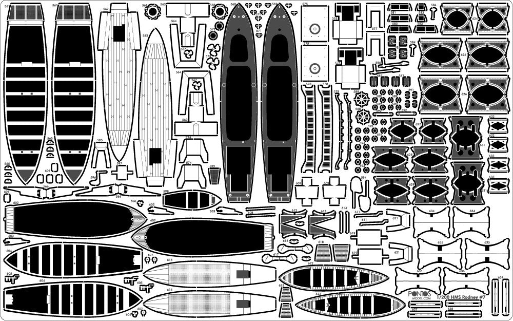 Pontos 23007F1 HMS RODNEY 1942 Detail Up Set 1/200 – zdjęcie 28
