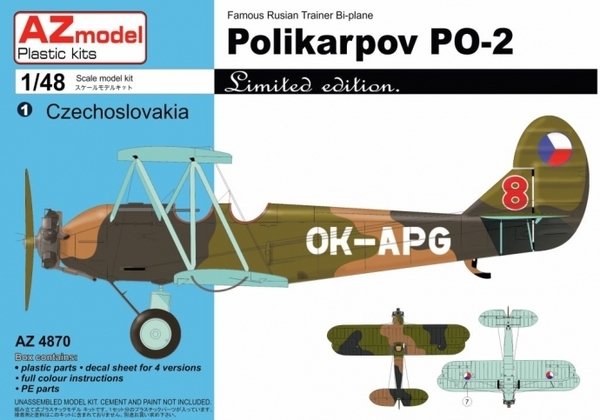 AZmodel AZ4870 Polikarpov Po-2 CSL,Yugoslawia,DDR 1/48