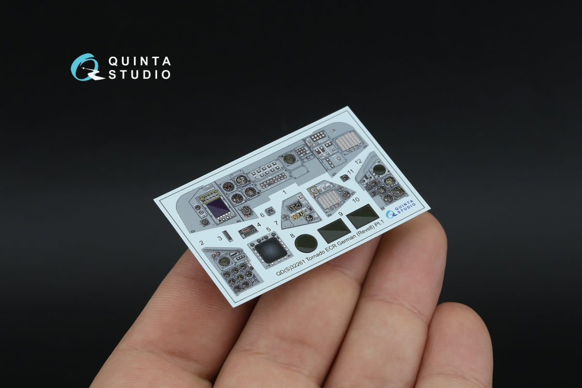 Quinta Studio QDS+32261 Tornado ECR German 3D-Printed &amp; coloured Interior on decal paper (Revell) (Small version) (with 3D-printed resin parts) 1/32