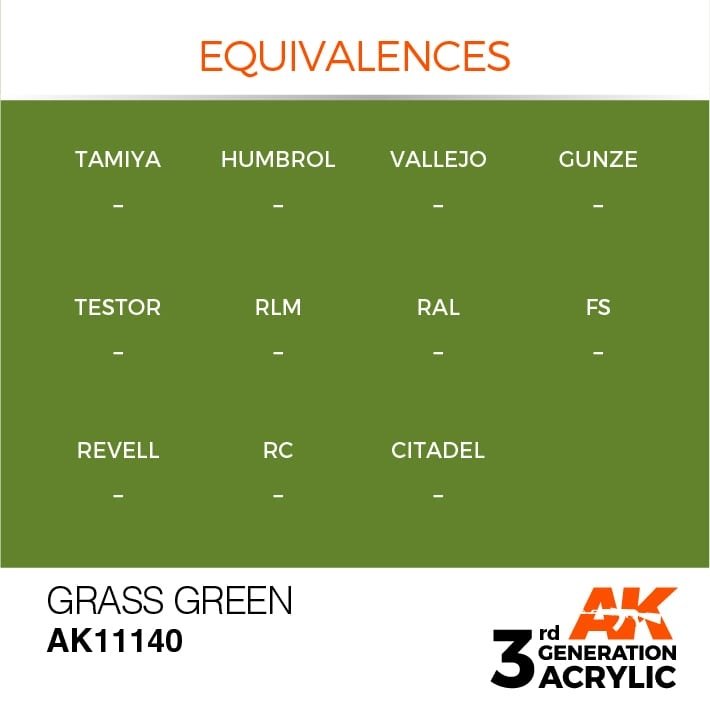 AK Interactive AK11140 GRASS GREEN – STANDARD 17ml – immagine 3