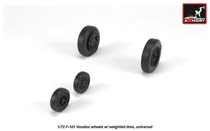 Armory Models AW72321 F-101 Voodoo wheels w/ optional nose wheels &amp;amp; weighted tires 1/72 – Bild 4