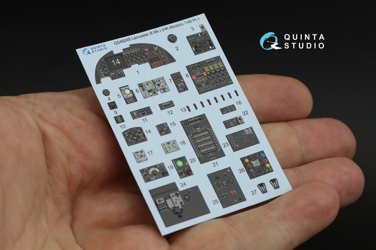 Intérieur imprimé en 3D et coloré sur papier décalcomanie Quinta Studio QD48248 Lancaster B Mk.I (HK Models) 1/48 – image 10