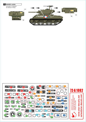Star Decals 72-A1082 French Sherman Mix. M4A1, M4A3 105mm, M4A3 76mm and M4A3E2 Jumbo 1/72 – Bild 3