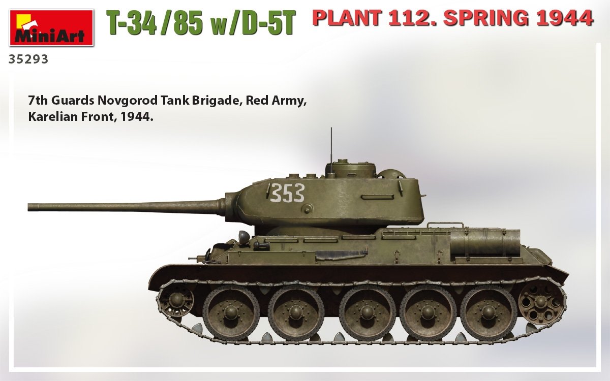MiniArt 35293 T-34/85 w/D-5T PLANT 112. SPRING 1944 1/35 – Bild 6