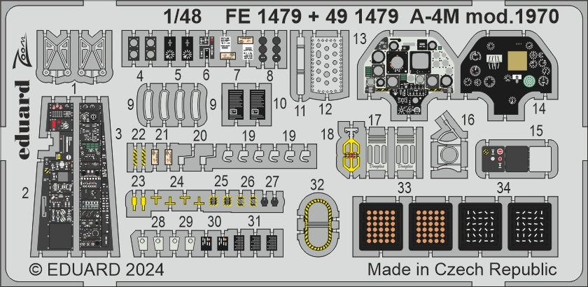 Ensemble de détails Eduard BIG49434 A-4M Mod. 1970 pour Magic Factory au 1/48 – image 6