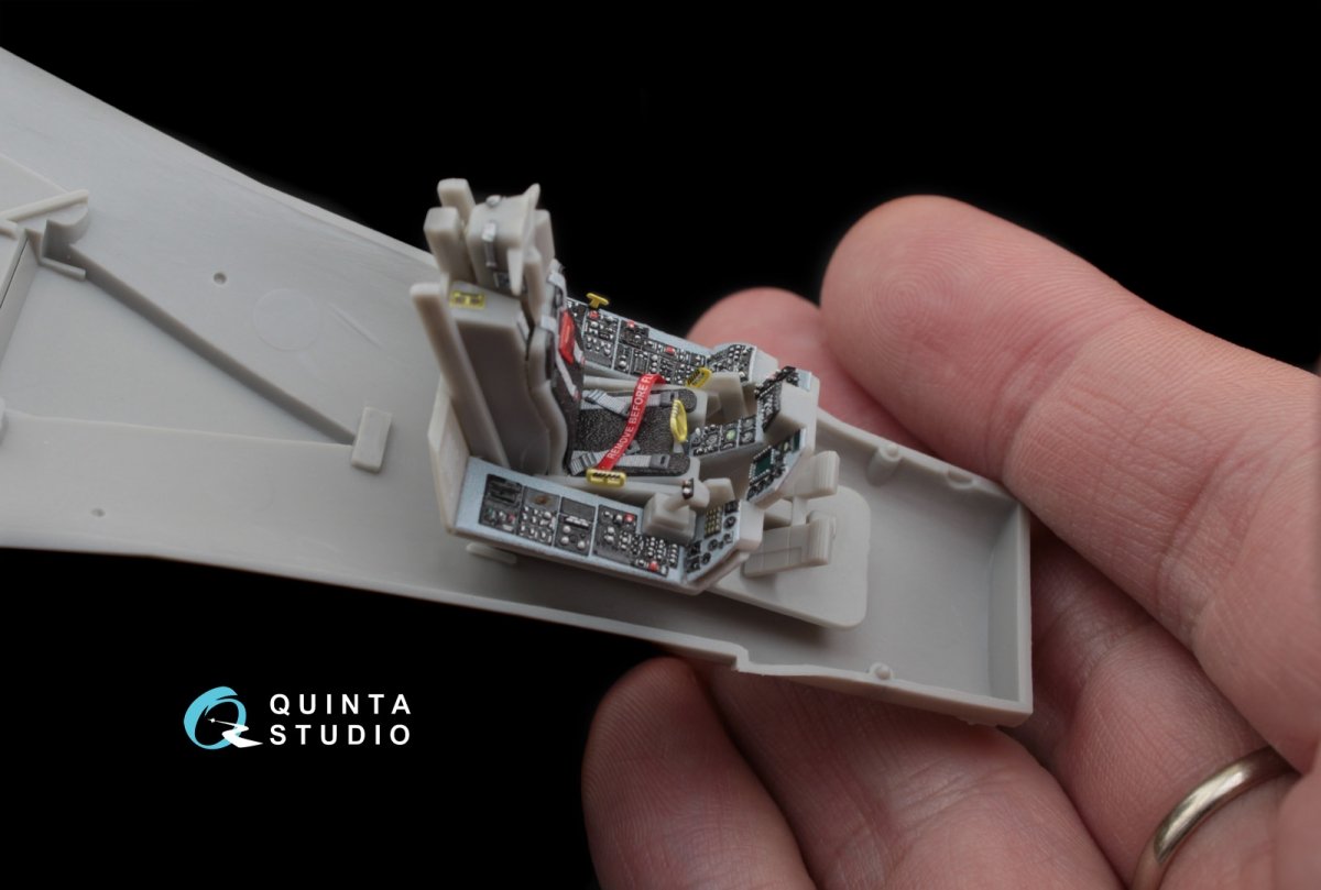 Quinta Studio QD48035 F-16С 3D-Printed &amp;amp; coloured Interior on decal paper (for Hasegawa kit) 1/48 – immagine 3