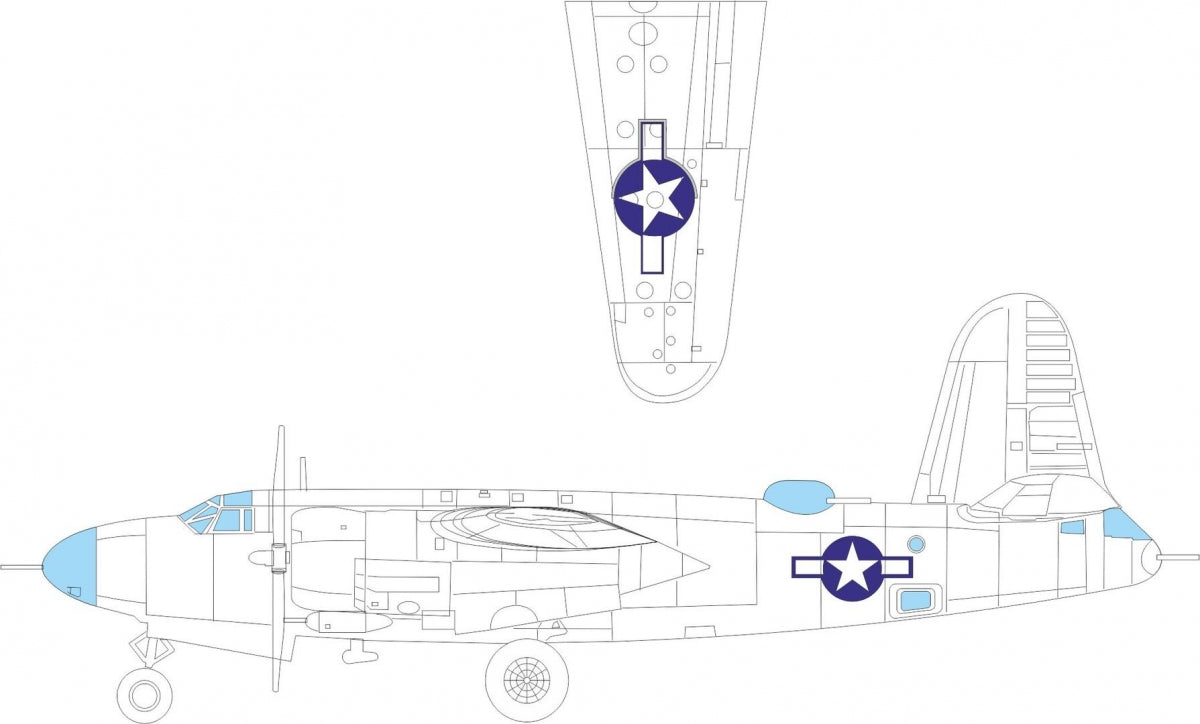 Eduard EX1046 B-26B Marauder insigne national ICM 1/48