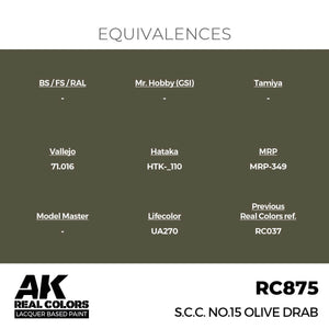 AK Interactive RC875 S.C.C. No.15 Olive Drab 17 ml – imagen 3