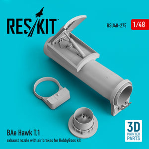 RESKIT RSU48-0275 BAE HAWK T.1 TUYAU D&amp;#39;ÉCHAPPEMENT AVEC FREIN À AIR POUR MAQUETTE HOBBYBOSS (IMPRIMÉE EN 3D) 1/48