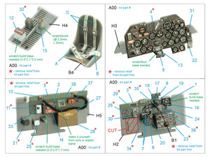 Quinta Studio QD48412 P-47D Thunderbolt Bubbletop 3D-Printed &amp;amp; coloured Interior on decal paper (Tamiya) 1/48 – Bild 2