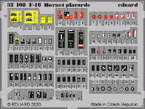 Eduard 32508 F-18 placards 1/32