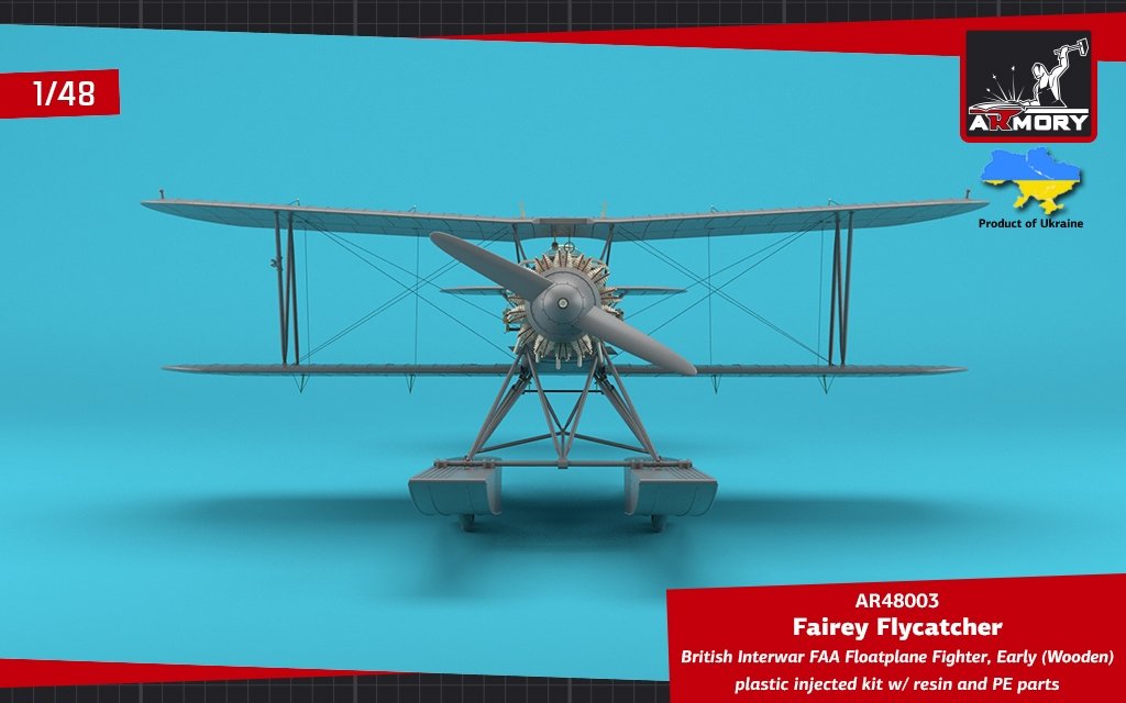 Armory Models 48003 Fairey Flycatcher British FAA Inter-War Floatplane Fighter, on Wooden Floats 1/48 – immagine 15