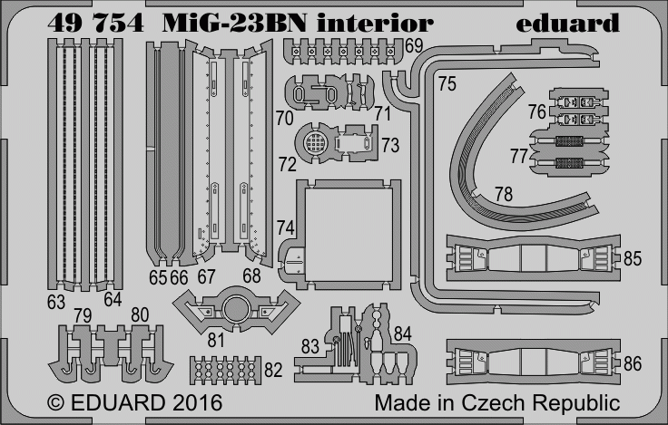 Eduard 49754 MiG-23BN interior 1/48 TRUMPETER – immagine 2