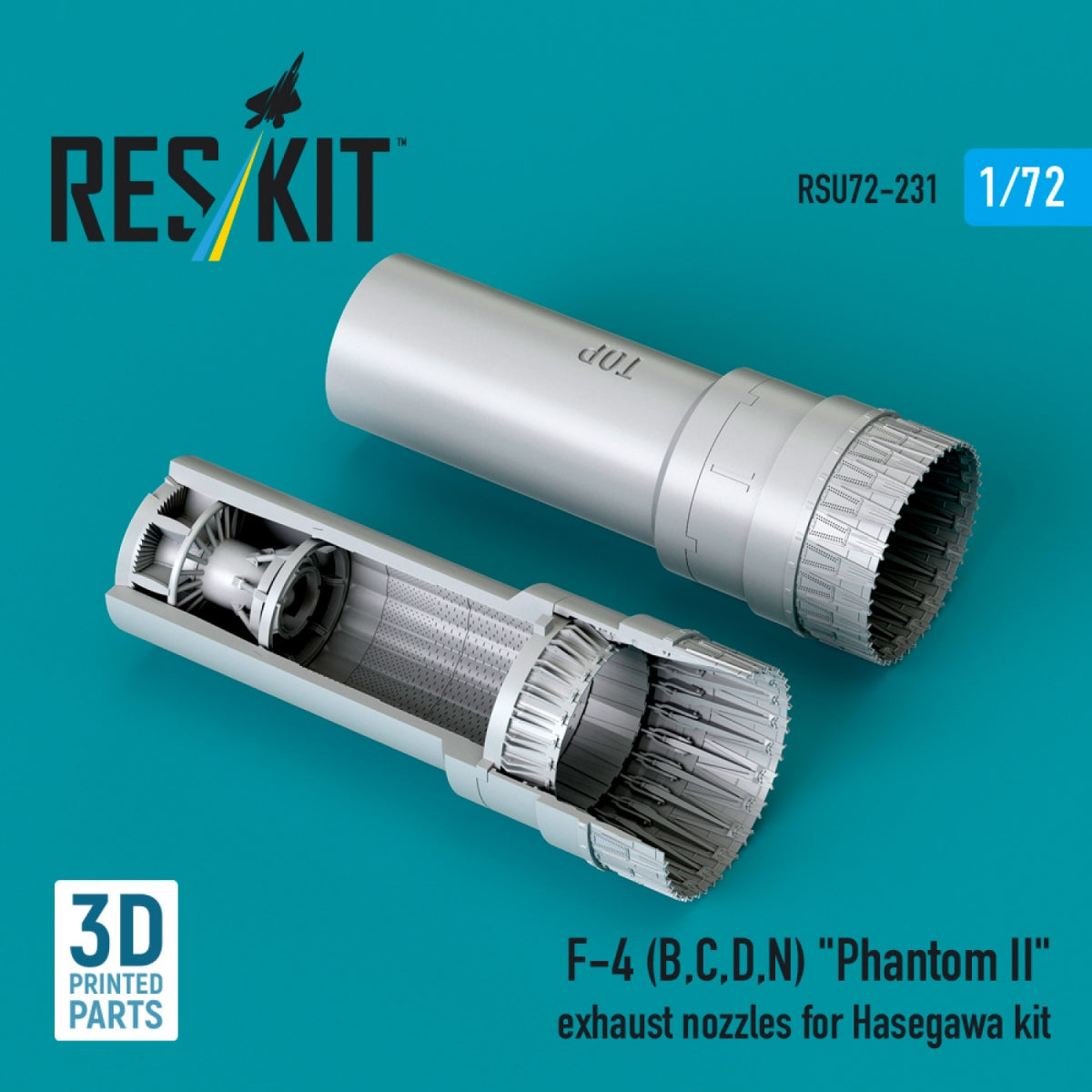 RESKIT RSU72-0231 F-4 (B, C, D, N) « Phantom II » tuyères d&amp;#39;échappement pour maquette Hasegawa (impression 3D) 1/72