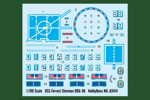 Hobby Boss 83414 USS Forrest Sherman DDG-98 1/700 – image 5