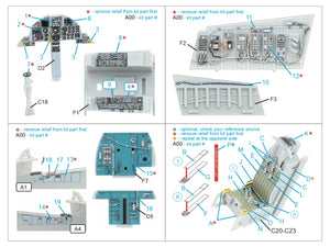 Quinta Studio QD48597 F-15A/F-15C Early/F-15J Early 3D-Printed &amp;amp; colored Interior on decal paper (Hasegawa) 1/48