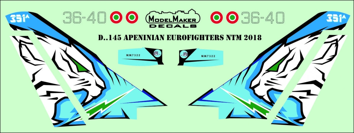 ModelMaker Decals D48145 Apeninian Eurofighters NTM 2018 1/48 – immagine 2