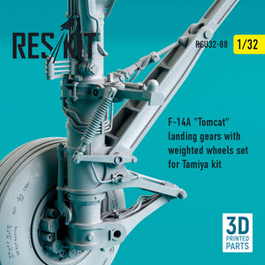 RESKIT RSU32-0088 F-14A &amp;quot;TOMCAT&amp;quot; LANDING GEARS WITH WEIGHTED WHEELS SET FOR TAMIYA KIT (3D PRINTED) 1/32 – Bild 4