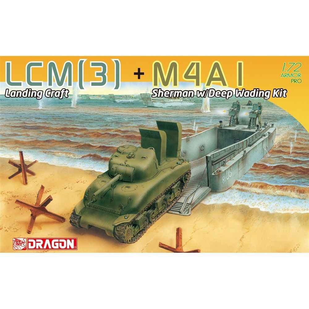 Dragon 7516 LCM(3) + M4A1 Sherman w/Deep Wading Kit 1/72