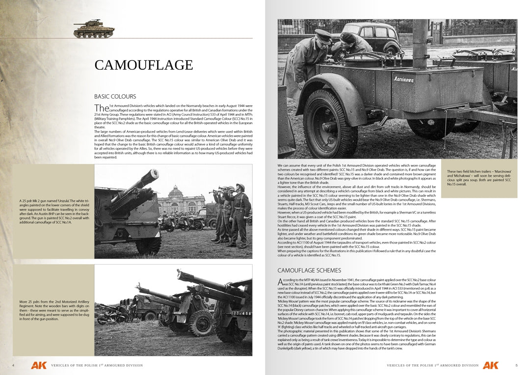 AK Interactive AK130010 VEHICLES OF THE POLISH 1ST ARMOURED DIVISION – CAMOUFLAGE PROFILE GUIDE - English – zdjęcie 3