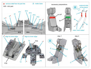 Intérieur imprimé en 3D et coloré sur papier décalcomanie Quinta Studio QD48291 AV-8A (version initiale) (Kinetic) 1/48  – image 7