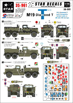 Star Decals 35-961 M19 Diamond Tank transporter #2 1/35