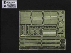 Aber 35173 Sd.Kfz. 251/1 Ausf.D. cz.7 tylne siedzenia i zasobniki (DRA) 1/35