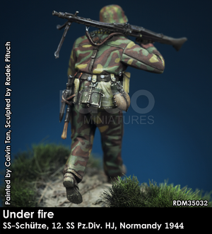 RADO Miniatures RDM35032 Under fire. W-SS MG Schütze, 12. SS-Pz.Div. HJ, Normandy 1944 1/35 – immagine 3