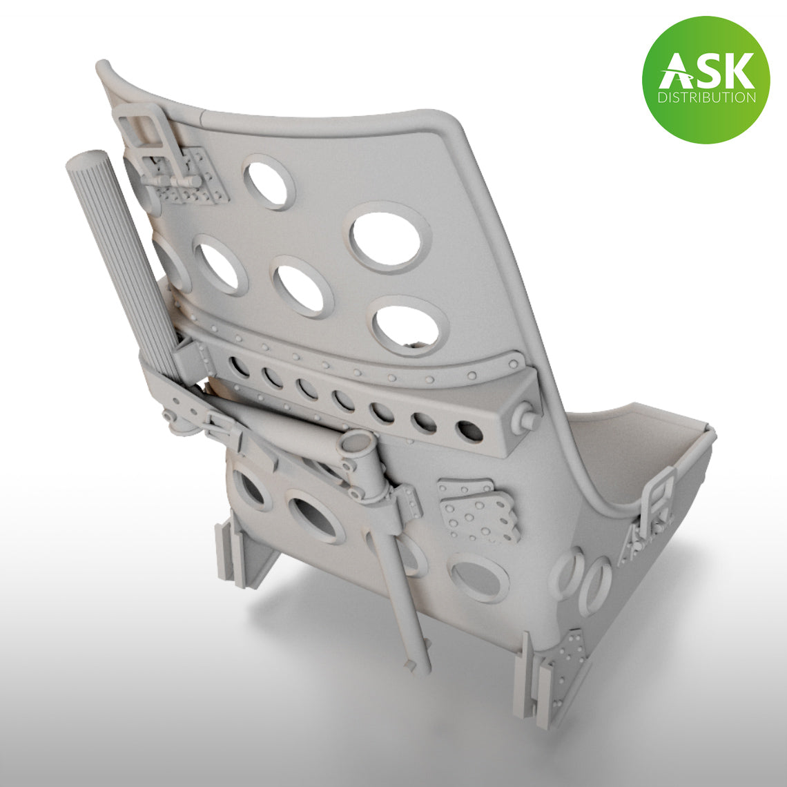 Art Scale Kit A48030 A6M Zero Seat Early with Starting Handle - ASK 3D Print 1/48 – imagen 2