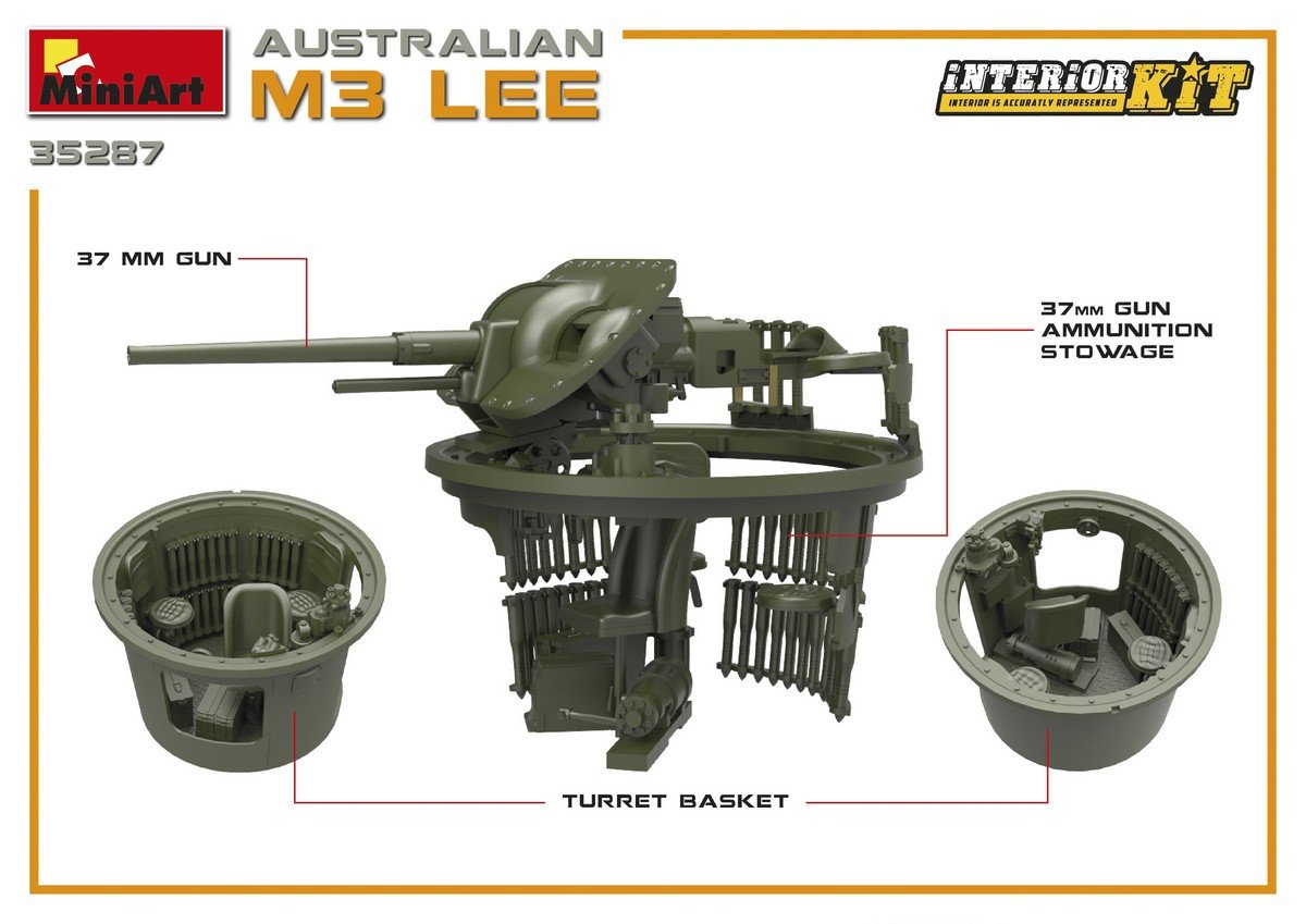 MiniArt 35287 AUSTRALIAN M3 LEE. INTERIOR KIT 1/35 – immagine 4