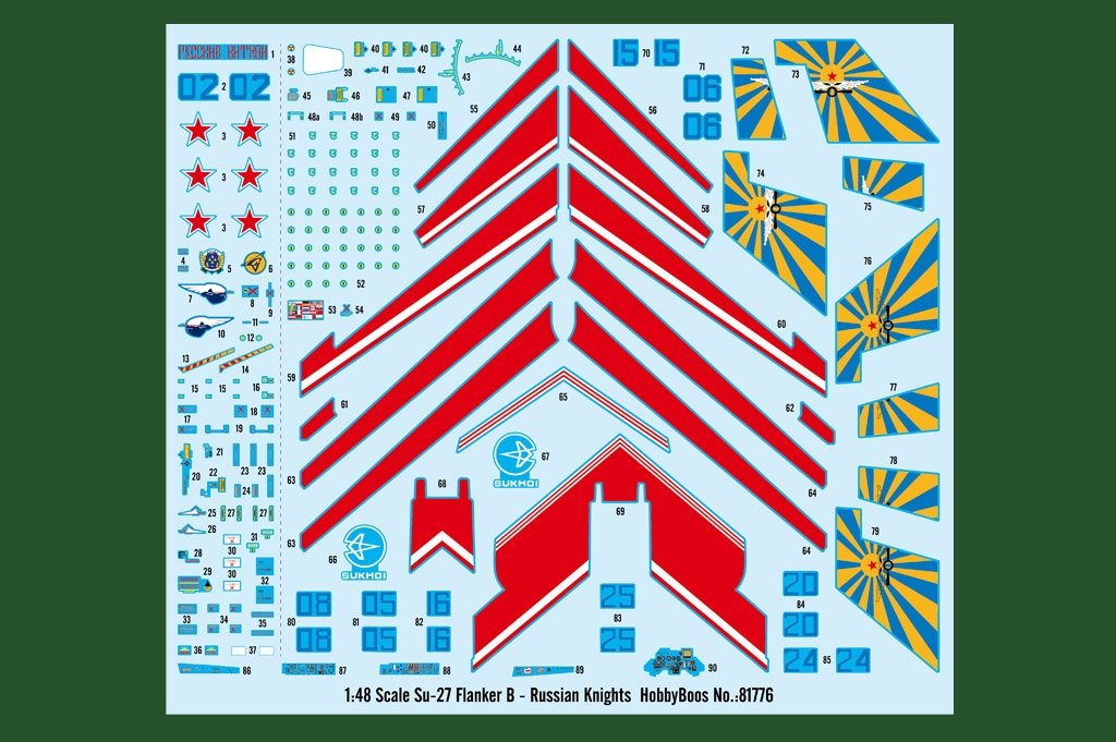 Hobby Boss 81776 Su-27 Flanker B Russian Knights 1/48 – Bild 12